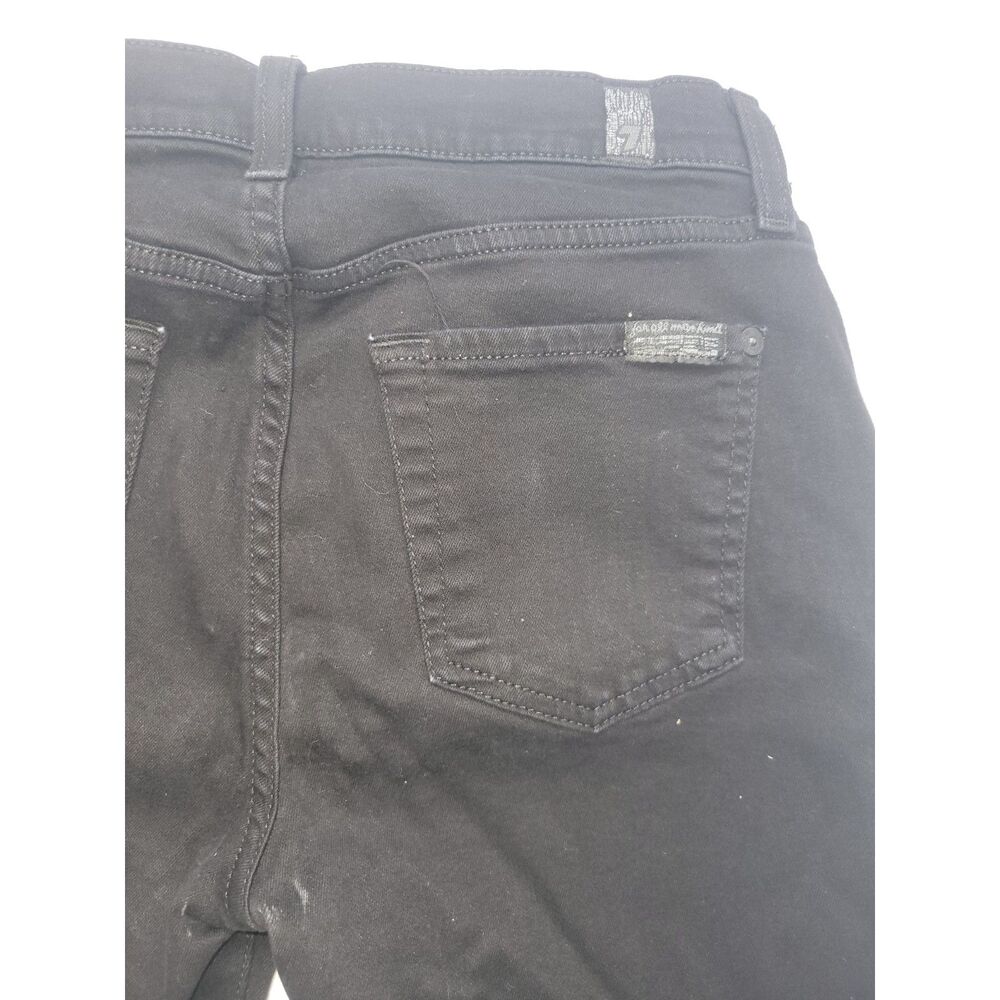 7 For All Mankind Black ankle gwenevere Denim Jeans Womens 26 - Picture 3 of 9